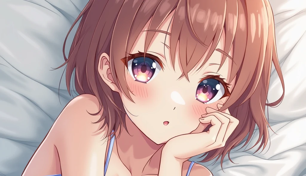 Highest quality, masterpiece, 4K, Highly detailed face, Highly detailed skin, Highly detailed wallpaper, Japanese anime, Second Dimension, Fine skin, Very beautiful cleavage, NSFW, Baby Face, whole body, One girl, Embarrassed face, On the bed, Bob Hairstyle, Brown Hair, Detective Conan, Haibara Ai, Shelley, Sweaty, Adult appearance, Cosplay, Nurse uniform, mini skirt, Female , gets on the face, Eyes are hearts, Masturbating, Squirting, Seducing a man, Spread your legs in an M shape