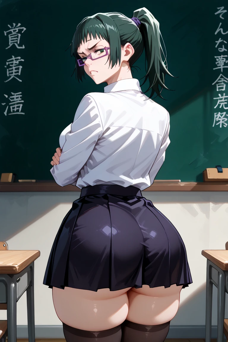 Classroom、embarrassed from、nude、Be undress、s ass、from the rear
