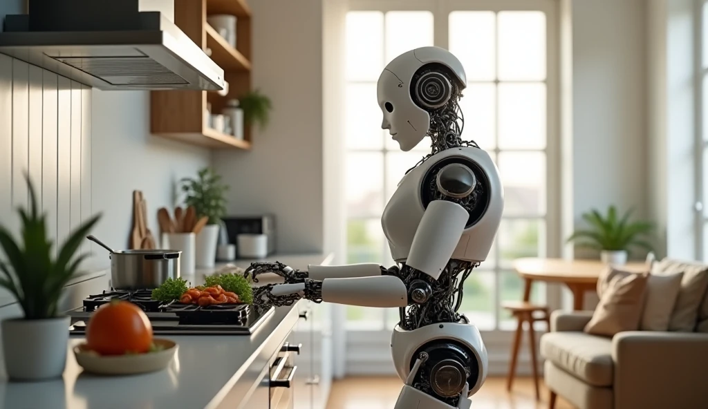 Robot closing oven