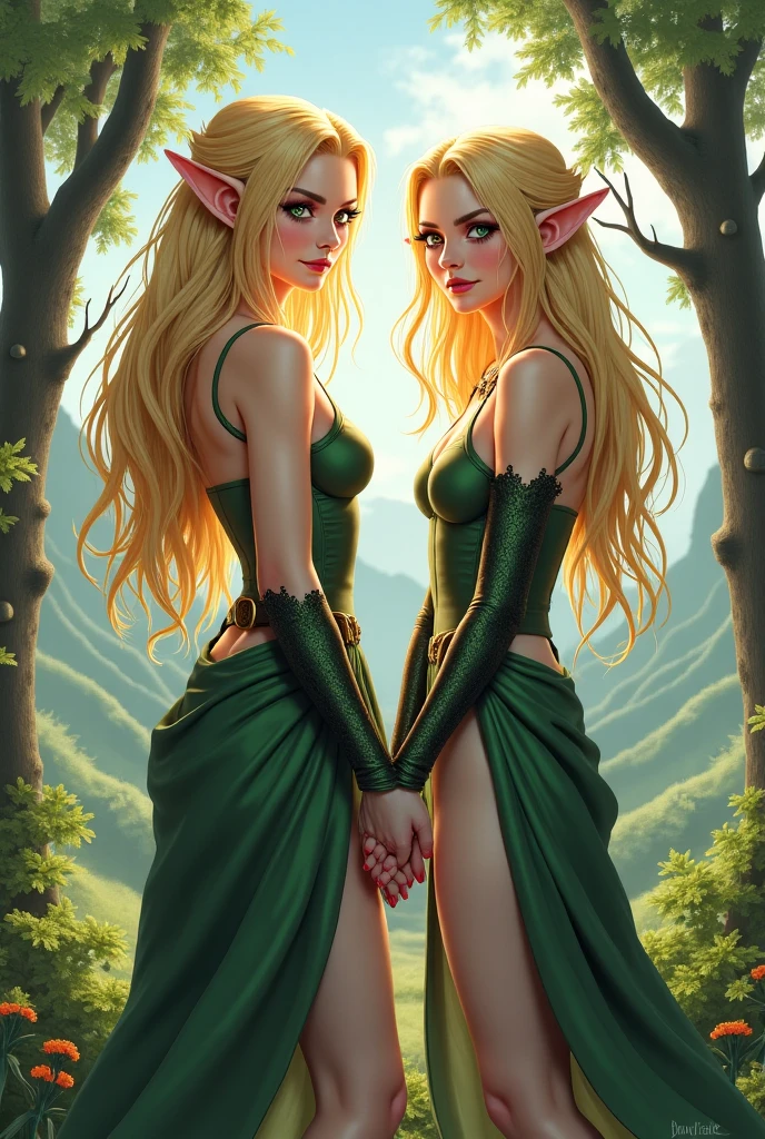 1girl, running towards the viewer, foggy background, blonde woman in red dress with flowing dress in foggy area, with a red cloak, very beautiful elven top model, inspired by Cynthia Sheppard, red cloak, beautiful fantasy maiden, wearing red cloak, beautiful elegant dryad, red flowing hair, goddess of the forest, beautiful elven princess, wearing a red cloak, goddess of nature, a stunning young ethereal figure, earring, running towards the viewer, smiling, very innocent face, round eyes, green eyes