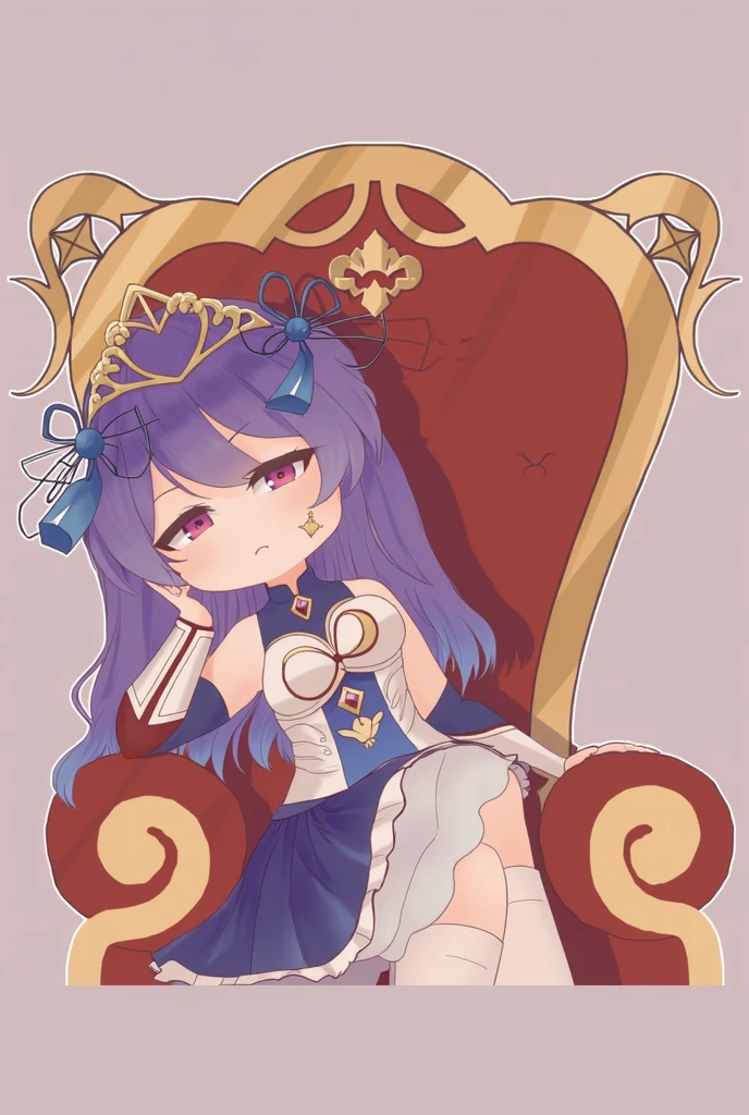 1girl, greyscale, monochrome, long hair, crown, dress, looking at viewer, scar, solo, scar on face, breasts, cosplay, princess peach, puffy sleeves, jewelry, ringed eyes, puffy short sleeves, bangs, large breasts, super crown, short sleeves, scar on cheek, gloves, white background, ((medium quality)), ((medium quality))
