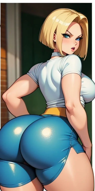 micro bikini.Hellsing Ultimate, Seras Victoria, 1girl in, ((Bimbo))), spiky blonde hair, Blue eyes, Puffy lips, Thick lips, wide hips, Thick thighs, huge-breasted, Huge ass, oily shiny skin, Thick, Eros Smile Face, Posing, Panties, Night time