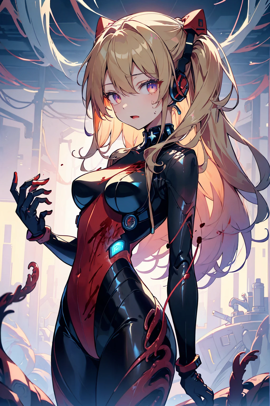 score_9, score_8_up, score_7_up, (source_anime:1.1), (high quality, detailed, beautiful), (realistic:1.2),
Beautiful Lighting, black choker, blonde hair, long hair, hair intakes, hair between eyes, blue eyes, <lora:c0l0urc0r3XLP2:1>, (outdoors, alley:1.3), dynamic angle,
<lora:TranslucentVisibility_v2_pony:0.8>, TranslucentVisibility, parted lips, hologram, x-ray, see-through body, translucent skin, skeleton, glowing skin, chiaroscuro, science fiction, from behind, huge ass,