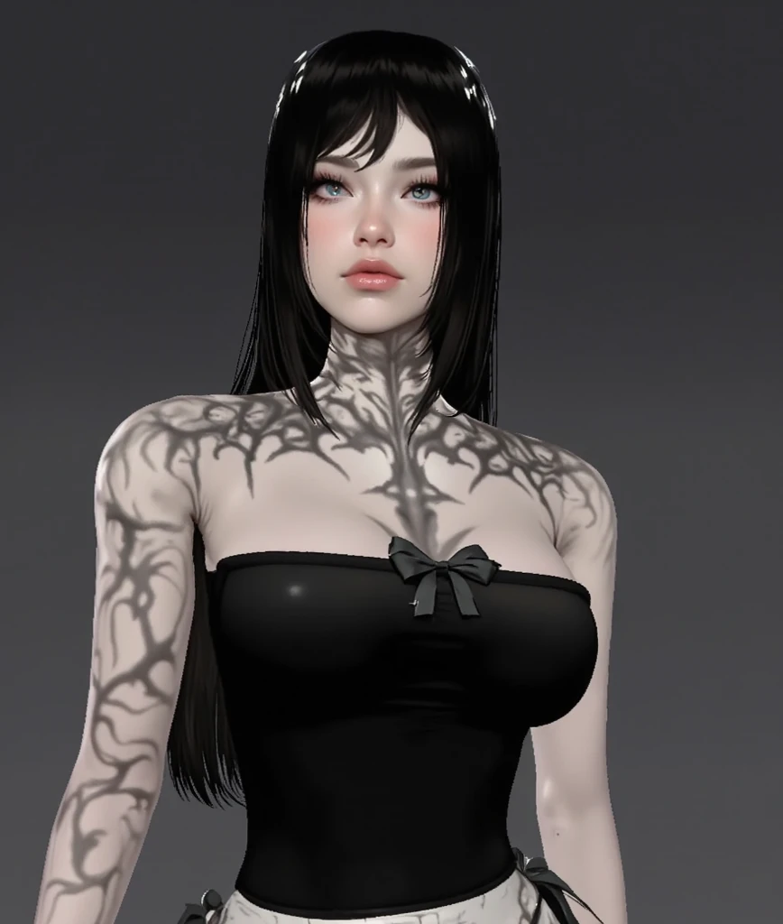 (((Create one girl 16+ years old.), (realistic), (close-up), (stands all tall)), ((Dark and mysterious), (Night, rain blood, gothic anime girl)))_(( (Gothic unusual masterpiece of art)),((ominous clouds, hauntingly beautiful, ethereal moonlight, eerie shadows))_((Beautiful figure, half-turn 16+ years),(realistic)),((small peach breasts, graceful figure, narrow waist, smooth hips)),((long double braids),(tight braids), (braided hair),(dark hair)),((red lips)), ((smile)))_ ((((Shiny skin:1.5, white skin, light skin: 1.5)),((sexy),(erotic),(cute),(nsfw)))_(((Bare shoulders, black lace dress)),(((black chiffon dress, very short dress, tight-fitting), (black), (transparent lace dress)),((stands almost completely naked, tattoos)))_(((Arms in elbow pads, palms in tactical gloves),(bare thighs, stomach )),((legs in combat knee pads, thigh-high stockings)), ((chunky leather lace-up boots)))_(((Impressive artistry, exquisite detail, dramatic lighting, vibrant red hues), (stunning lily flowers, red with black), (sinister lily flowers, strange symbols, surreal elements))_((Strong contrasts, eerie, artistic masterpiece, detailed textures, dark color palette, foreboding horror)))_(((Digital painting, anime style , cyberpunk), (best quality, 4k, high resolution, masterpiece: 1.2)),((ultra detail)),((realistic, photorealistic, photorealistic: 1.37)))_(((Soft clear shapes, wide strokes, attention to details)))_(((High quality, 16K | Ultra HD | Full HD))).