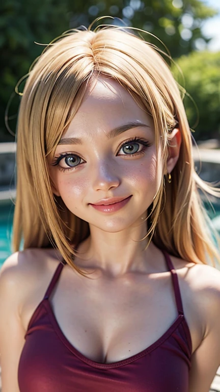 blonde, long hair, one girl, bikini, sexy, blush, smile, gravure, sexy