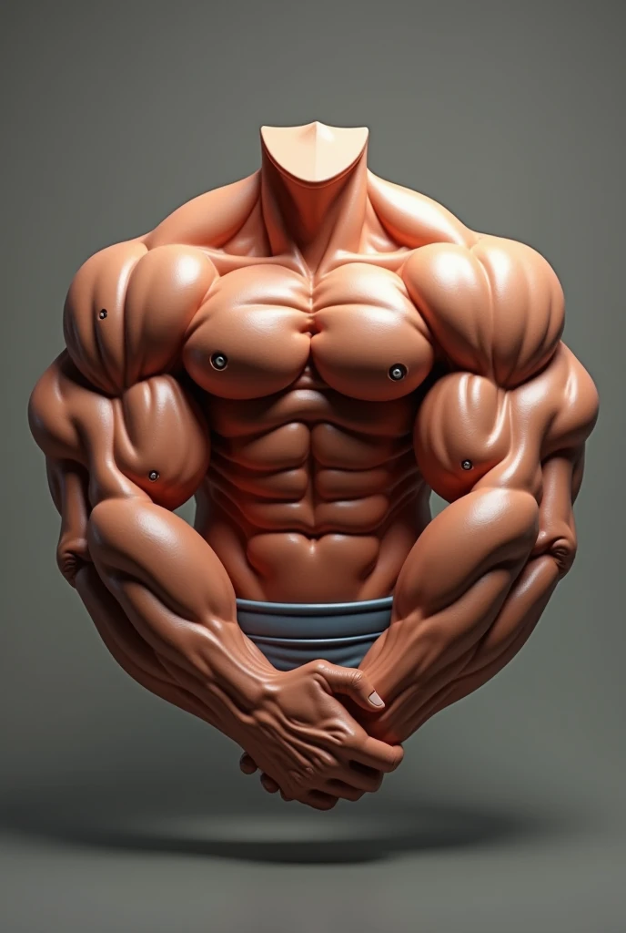 Bald bodybuilder with a big hard dick