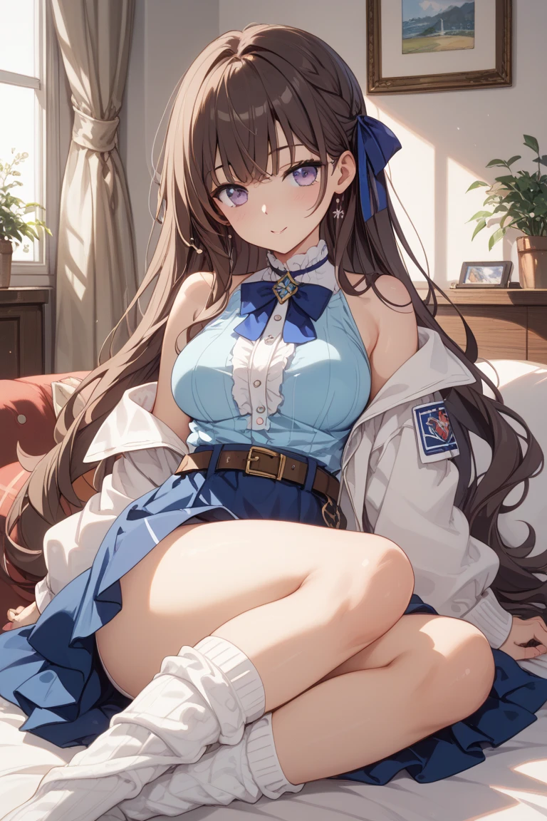 Very detailed、(8k, RAW Photos, highest quality, masterpiece:1.2), (Very detailed 8k wallpaper),shape、Professional Lighting,Sharp focus, Written boundary depth、
Browsing Caution、Clear Eyes、Perfect Anatomy、With a girl、12 years old、High Ponytail、、、smile, 、blazer, School,, Micro Mini Skirt,Face close-up,、imminent kiss,Plump thighs、Lying on your back、Leg spread、(White panties:1.1)