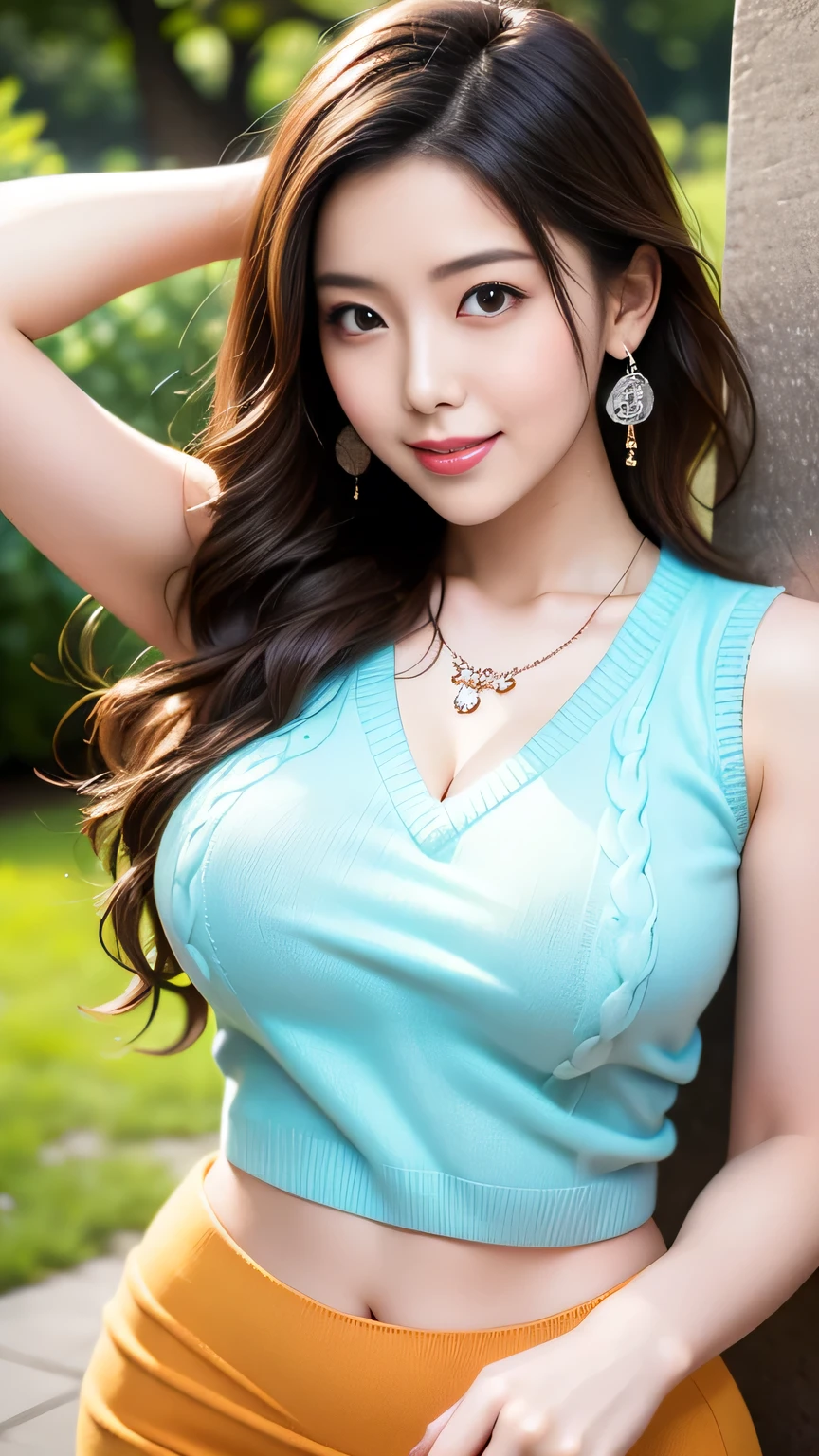 1girl standing in a lush garden, surrounded by vibrant flowers, with a serene expression on her face. This masterpiece in best quality CG Unity 8k wallpaper showcases her beautiful, extremely detailed features. Her hair cascades down in luscious curls, each strand meticulously rendered. Her eyes, with their mesmerizing depth, sparkle under the soft sunlight. Her skin is blemish-free, with intricately detailed pores and tiny freckles. Her lips are plump and perfectly defined, with a subtle sheen. Her outfit is perfectly tailored, every stitch and wrinkle depicted in stunning detail. Delight in the hyper-realistic