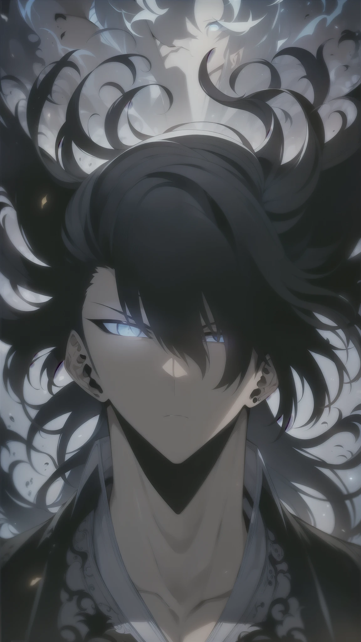 A captivating depiction of an emo-style boy, radiating an air of mystery and quiet intensity. His strikingly handsome features emerge from the shadows of a deep, moody background, with (slightly disheveled:1.2), (delicately messy:1.1) hair cascading over one eye. His expression is brooding yet hypnotic, hinting at a vindictive and spiteful inner world masked behind alluring charm. He wears a timeless outfit with a (subtle modern edge:1.1), blending classic emo fashion with a contemporary flair. Use (high contrast:1.2) lighting to carve out the contours of his face, adding drama and emotional weight through a play of shadow and glow. The image should exude a sense of romantic melancholy, embodying the raw essence of his emo identity.