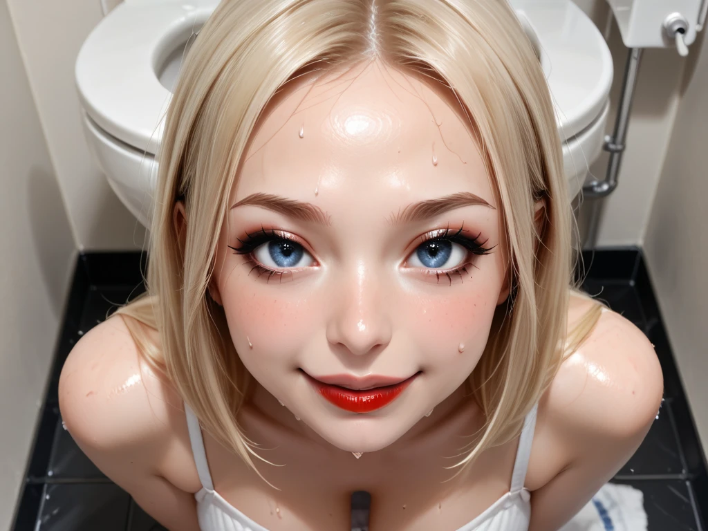 nsfw, masterpiece, best quality, realistic, european girl, 1girl, small breasts, realistic face, (close mouth:1), realistic eyes, beautiful eyes, realistic mouth, nude breasts,cum on face, wet face, wet body, ((facial, cum on face, bukkake, cum on body, cum, cumshot, cum on breasts, cum-covered, cum-dripping))
