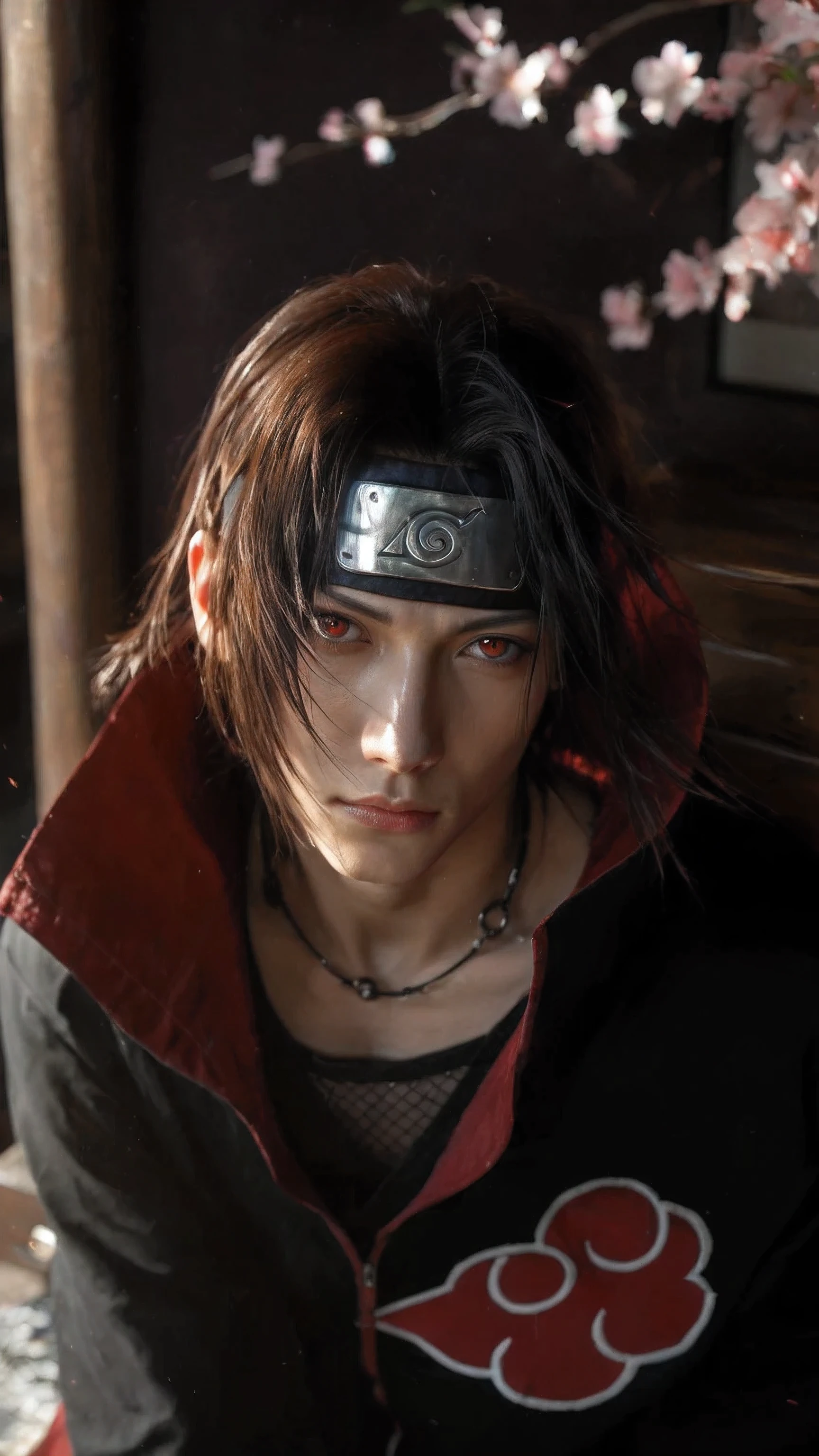 score_9, score_8_up, score_7_up, source_anime, detailed, wallpaper, beautiful details, itachi, itachi uchiha from naruto, 1boy, asian, man 28s, male focus,ultra realistic, cinematic lighting, red eyes