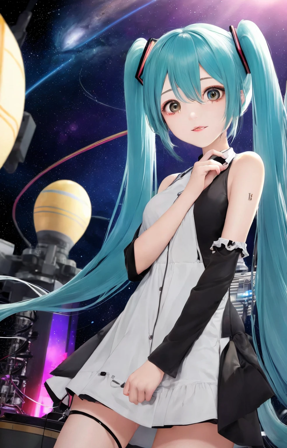 Hatsune Miku、Anime girl with long hair and a gun in her hand,Shimashima Pantiesがよく見える、show white panties,Hatsune Miku、Squatting、spread legs、show panties,super mini skirt、緑と白のShimashima Panties、From miniskirt to c Kantai Collection style,Shimashima Panties、super mini skirt、 portrait anime space cadet girl, Best Anime 4K Kona-chan Wallpaper, terrible anime 8k, High-definition official artwork, Trending with Art Station Pixiv, perfect android girl, cyborg - girl with silver hair, anime style 4k, anime art wallpaper 8k, azur lane style