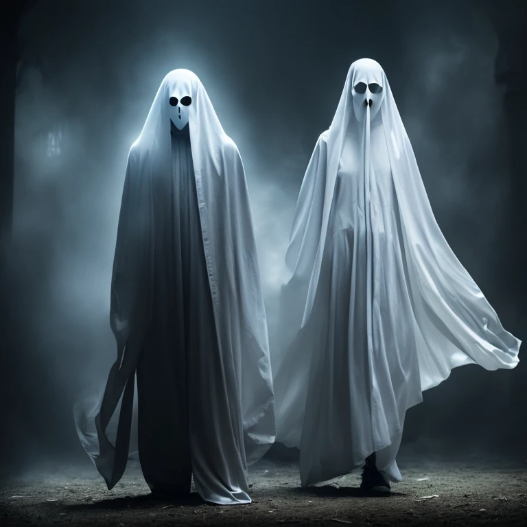 Ghost Family, Mysterious Family, Transparent creatures floating, photoRealistic, Hyperrealism, 8K, Live-action film, CG-10 ..., Bokeh blur, High detail, Sony Alpha α7, ISO1900,, detailed, Realistic, 8K Ultra HD, high quality