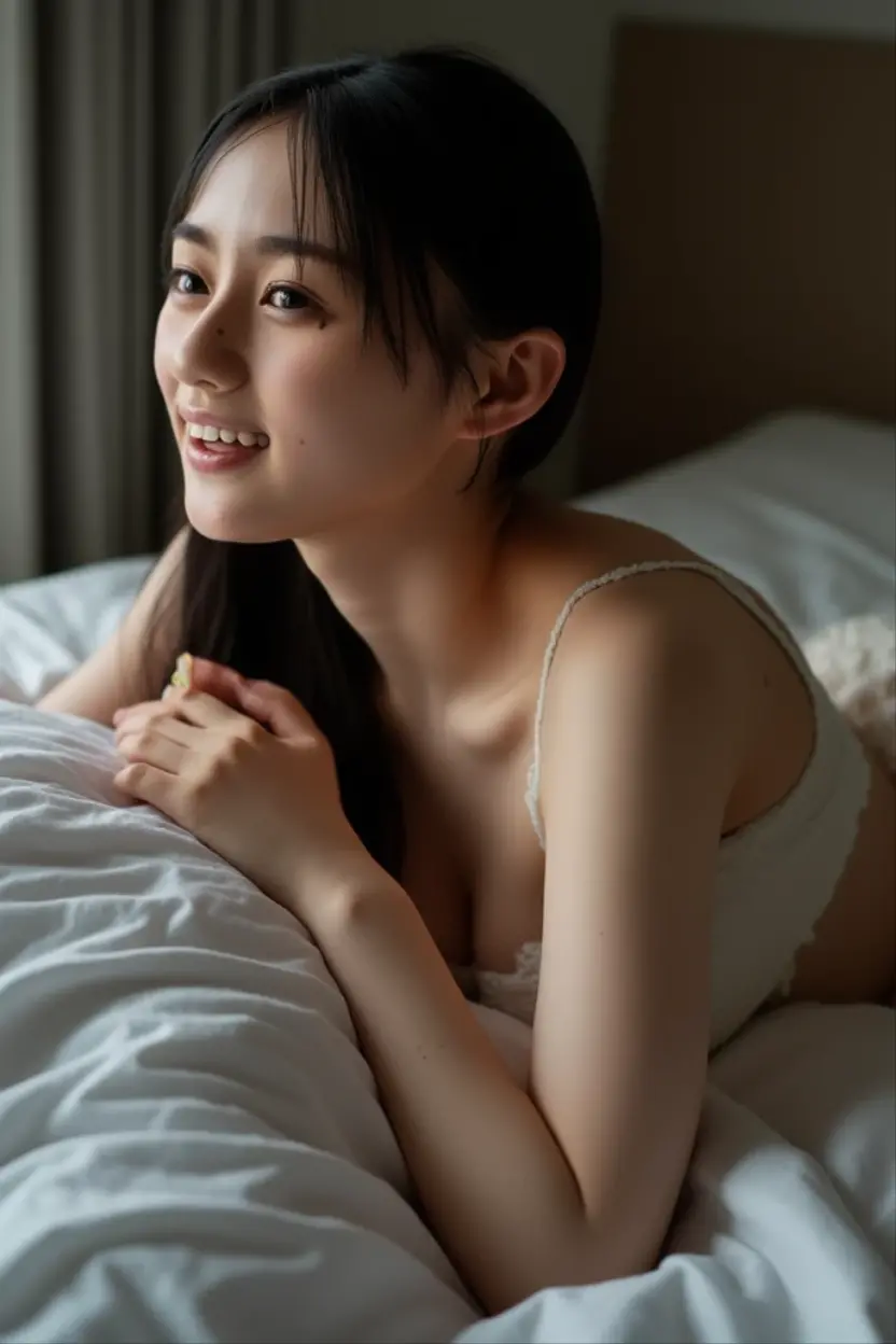 masterpiece、highest quality、super realistic、surreal、Ultra high definition、8k、Raw photo、textured skin、white lace bra