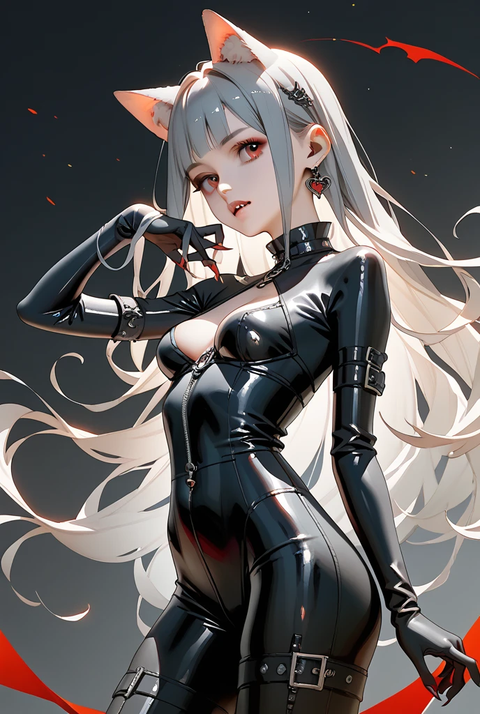 ((1Girl)) ((Bunny girl)) ((Bunny ears)) ((Bunny tail)) ((Cultist)) ((Cult leader))

She has long white hair that touches the ground, she has heterochromia iridium, her left eye is red, and her right eye is black, she has pale skin, with freckles all over, she has long brown bunny ears, and a brown bunny tail, she has bunny whiskers, she dresses in a gothic fashion, wearing skirts, and tiny tops, she has bruised knees, and wears platforms, she is a bunny-human hybrid, she is a cultist, a cult leader, she has bangs covering a hole in her forehead, she has brusies on her body. 