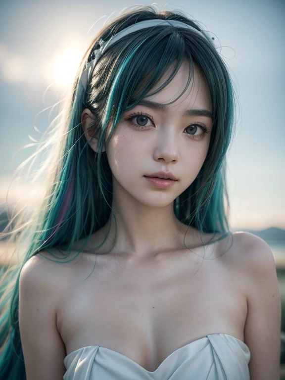 (((nude beautiful model))),,On all fours on the beach, melt into the white waves, Medium Hair, Light emerald green hair, Fish hair ornament, Heart-shaped pupils, Heart Earrings, Heart in Eye, Satellite Imagery, Satellite Imagery, Ray tracing, Stereogram, Satellite Imagery, Mastepiece,nswf,Spread your legs wide,Emerald Green Sea、Beautiful seashell background、(Close your eyes)、(Open your mouth)
