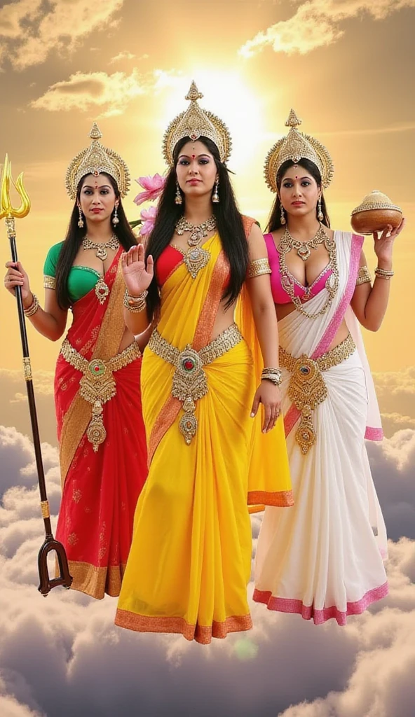 I want lord Krishna,Shiva,Rama,Hanuman and goddess Lakshmi, parvathi, Sita, Radha together in one frame