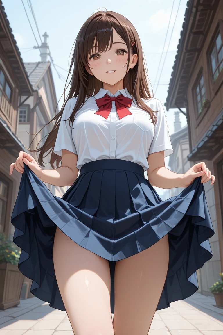 anime girl in bikini standing on a beach with palm trees, wallpaper anime blue water, 4 k manga wallpaper, anime moe artstyle, anime! 4k, anime! 4 k, seductive anime girl, 4k anime wallpaper, ultra hd anime wallpaper, realistic bikini, marin kitagawa fanart, [ 4 k digital art ]!!, ecchi anime style, anime girl sitting on bed with arms crossed, an anime drawing by Jin Homura, pixiv, shin hanga, anime moe artstyle, cute anime girl, marin kitagawa fanart, small curvy , nagatoro, anime best girl, anime visual of a cute girl, young anime girl, an anime girl, pretty anime girl, anime girl, ighly detailed、​masterpiece、top-quality、Ultra-high decomposition energy A、8K High Resolution、Photogenic clarity、A detailed eye、Gradation、perfect anatomy body proportions ,hard disk、nffsw (English) ,Nikon Z9 80mm Lens , masutepiece、Model Standing、Light blue panties made of lace material、White tight t-shirt、The dress is made of white lace material(((Show me all my panties)))、(((The skirt is definitely worn)))、(((Lift skirt hem)))、panties focus、too bright natural light、Sunshine、Detailed lace panty pattern、Ordinary panties、(((while standing, Lift your skirt to show your panties to the camera)))、(((Beautiful alignment and snow-white teeth)))、(((Lift the skirt bigger and、 bigger,、Show your panties to the camera)))、Ultra Slim Body, Big breasts、Body type of slender model、Beautiful posture, In the subway、extremely highly detailed、​masterpiece、Top  Quality、超High Resolution A、8K high-definition、Photogenic clarity、A detailed eye、gradation、perfect anatomy body proportions ,hard disk、NFFSW (english) (english) (english) (english) , nikon z9 80mm lens , masutepiece、Model Standing、Light blue panties made of lace material、White tight t-shirt、The dress is made of white lace material(((Show me all the leggings)))、(((The skirt is definitely worn)))、(((Lift skirt hem)))、Leggings Focus、Natural light that is too bright、sunshine、(((While standing, Lift the skirt and show the panties to the camera)))、(((Beau