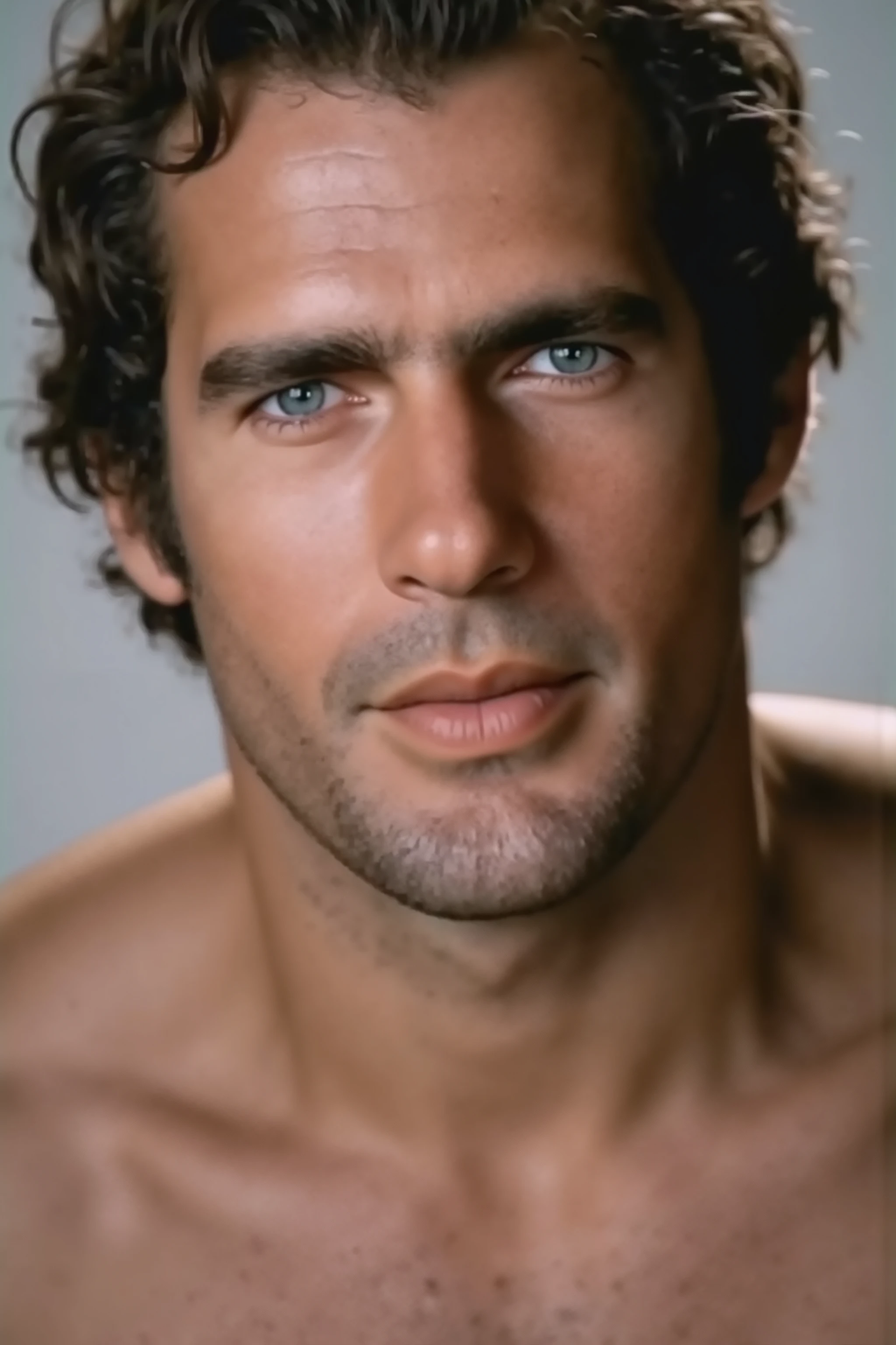 Arafed man with beard and shirtless posing for a photo, strong masculine features , physical bodybuilder , exaggerated muscle physiognomy , muscular men's leather clothing, sexy muscular body , tipo de muscular body, athletic bodybuilding body , thin man with light tanned skin , model with attractive body , male model, fitness model , Muscular men, muscular body, MUSCLE CHEST, Wearing a suit Petro