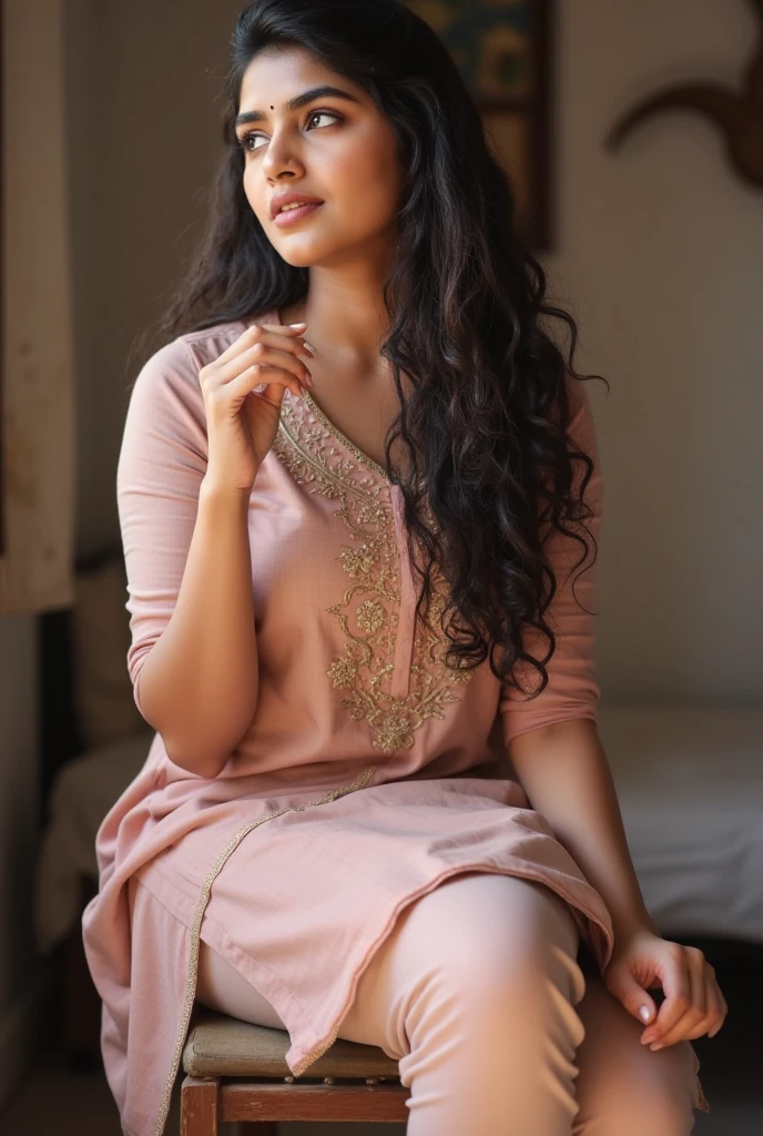 portrait of avneet kaur, 1girl, looking at camera, Hasselblad, high details, salwar,