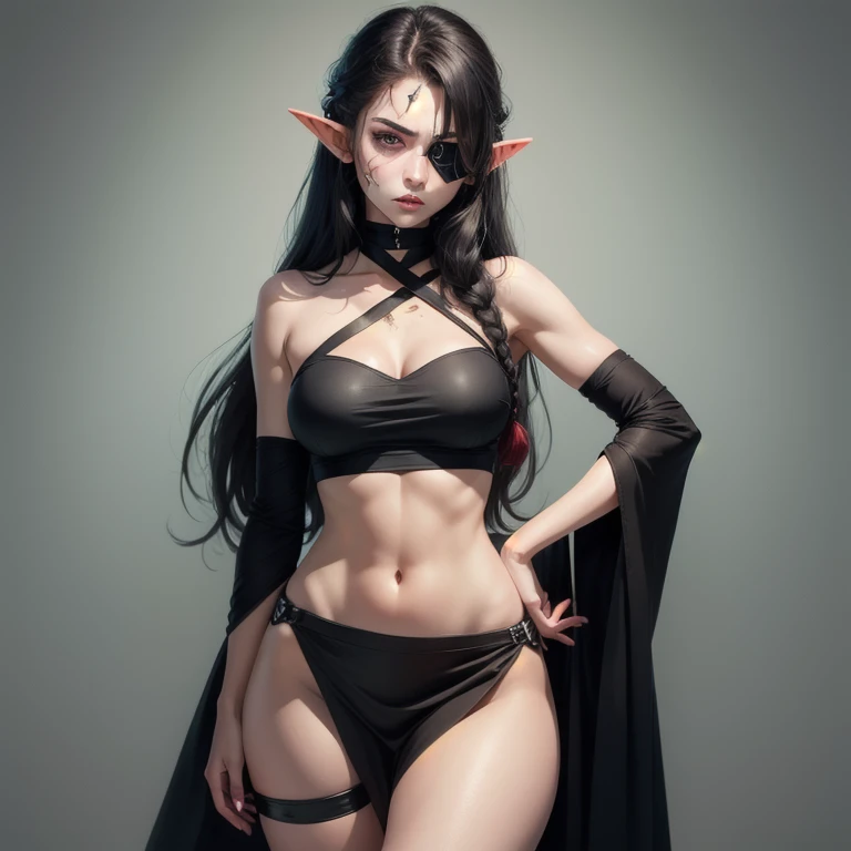 Prompt: Create an ultra-realistic depiction of a beautiful character wearing an extremely small bikini. The bikini is simple yet highly attractive, with shimmering gold accents that add an elegant touch to the overall look. The fabric of the bikini is soft and smooth, perfectly complementing her figure and enhancing her captivating appearance. The character exudes a charm that blends cuteness with sophistication, and the bikini adds a playful yet refined element to her overall look. The setting should reflect this balance of charm and elegance, creating a visually appealing and enchanting scene. **Prompt:** Create an ultra-realistic 8K resolution image of a magical girl who fully embraces and incorporates the extreme characteristics of the Chupacabra. This character has a pale, slightly greenish skin tone with a delicate, scale-like texture that shimmers subtly, giving her an otherworldly and mysterious aura. Her large, glowing red eyes are filled with both fierce determination and a hint of otherworldly power, reflecting her supernatural origins.
Her hair is long, dark, and wild, with streaks of deep green, styled with spiky elements that resemble the Chupacabra’s iconic spines, adding a unique and edgy touch to her magical girl persona. Her face is a mix of softness and sharp angles, with small, sharp fangs visible when she smiles, giving her a slightly dangerous yet alluring appearance.
She wears a magical girl outfit that combines traditional elements with darker, more gothic influences. The outfit is a deep, dark green with accents of black and red, featuring a short, frilly skirt, long gloves, and high boots. The outfit is adorned with small, spiked details and mystical symbols that nod to her Chupacabra heritage. In one hand, she holds a magical staff that resembles a twisted, thorny vine, glowing with a dark energy.
The background is a mystical, moonlit forest filled with ancient, twisted trees and glowing magical symbols, adding to the ethereal and power