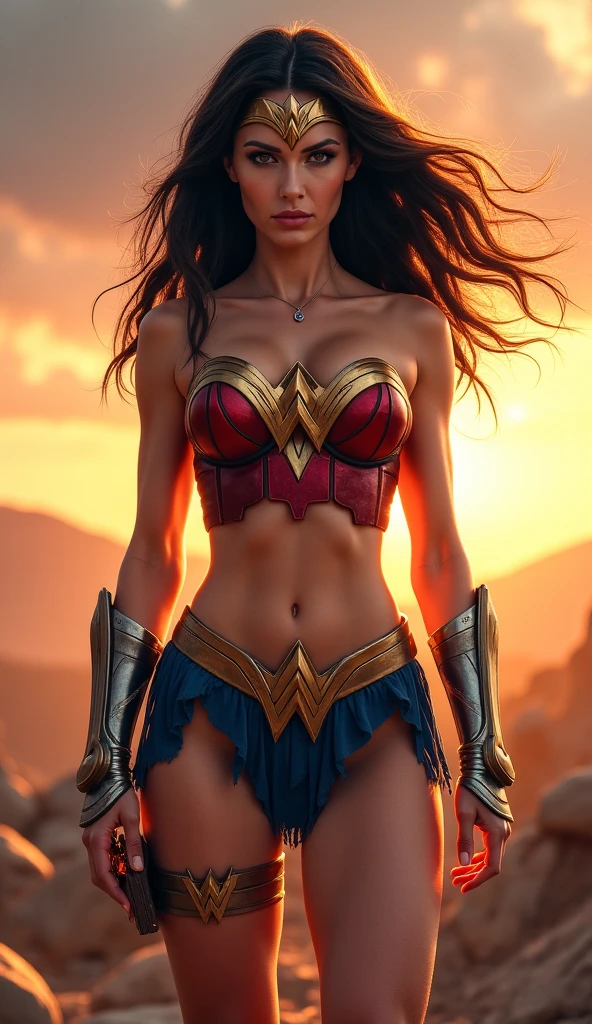 Nude wonder woman with legs open