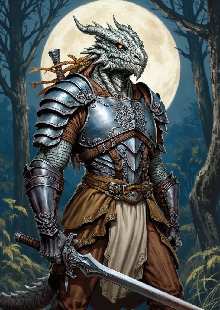 masterpiece, best quality, good quality, Fantasy Aesthetic, Highly detailed, shadowverse style, male, dragonman