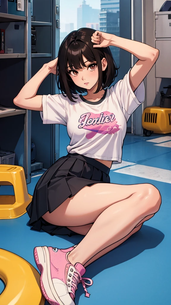 {{{masterpiece}}}, {{{best quality}}}, {{ultra-detailed}}, {illustration}, {{an extremely delicate and beautiful}},(nsf), (Best quality, 8k, 32k, Masterpiece, UHD:1.2),Photo of Pretty Japanese idol girl, top quality, best quality, realistic, unity, 8k wallpaper, official art, extremely detailed wallpaper,(1girls:1.5),(smile:1.5),(idol costume),(sweaty skin:1.3),17yo,Child,black eyes,(take the spotlight:1.1),(stand microphone:1.9),(sing:1.7),(very short bob hair:1.3),(Green hair:1.3),earrings,looking at viewer,(high detailed skin),realistic body,(small breasts:1.4),cute girl,no makeup, famous japanese idol,(standing),(low view:1.2),(lift shirt:1.4),(lift skirt:1.4),(show off panties:1.2),(no bra:1.3),(race panties:1.3),(love juice:1.7),(looking at viewer:1.1),(idle stage :1.5),(lots of customers:1.5)