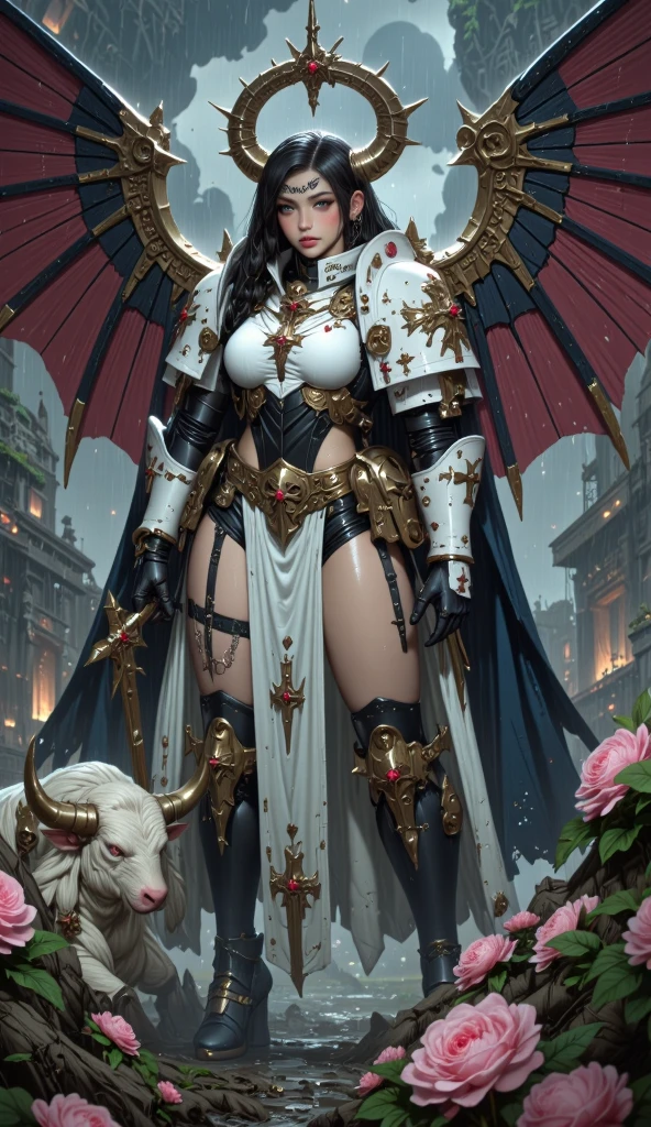 (masutepiece), Professional , ​masterpiece、top-quality、photos realistic , depth of fields （Gemstone Silver Metal Body:1.９),(Matte White、（maikurobikini）、Jewel Gold Weapon、（Gorgeous castle background）、（Put on a pirate hat）、（Jewel Metal Body:1.４),Gorgeous Jewel Metal Weapons , Detailed Sword of the Brave ,（ Soldier background in metal armor） 、 warhammer 40k , adepta sororitas,Detail and ornate jewel crown、独奏、Black hair、（Gangle's forest background）、Beautiful Caucasian beauty、１a person、dynamic ungle,(((Skull Pirate Hat)))、a small face、A smile、Powerful poses、（Gorgeous castle background）、huge filesize、20 year old beautiful woman、Stand in the center of the screen、Thin female fingers、Straight long hair、Beautiful Caucasian beauty、Whole body、Slender Abs、