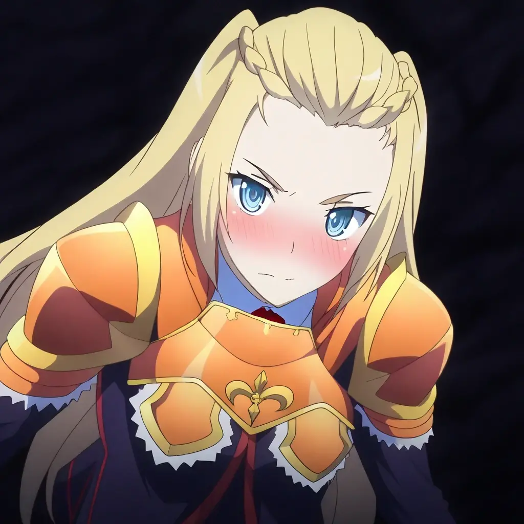 tall body, tall, Long Legs, maturity female, maturity, aldult,
_Kunsuba_ darkness, darkness (Konosuba), 1 Girl, blond, Blue Eyes, hair, Hair accessories, x Hair accessories, Ponytail, open mouth , armor, alone, Aqua (Konosuba), Anime coloring, breast, sky, Parody, outdoor, upper body