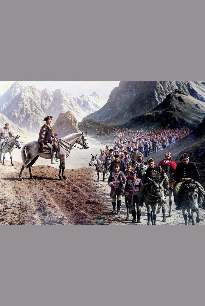 The general checks the road on a tablet