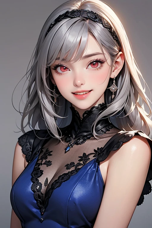 whaite hair,Red eyes