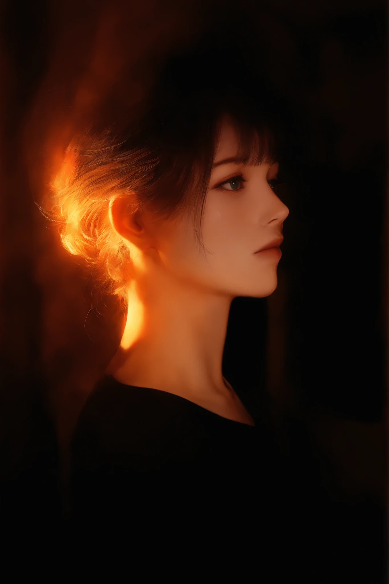 ((masterpiece,best quality)),1 girl , expressionless ,Five mouths_This is,Five mouths_This is_ordinary,upper body, up-close,interior scenes,exquisite interior decoration,soft lighting,Exquisite details,Realisticstyle,4k高清,extreme hight detail,realistic material performance,Warm colors,Soft light and shadow,natural texture