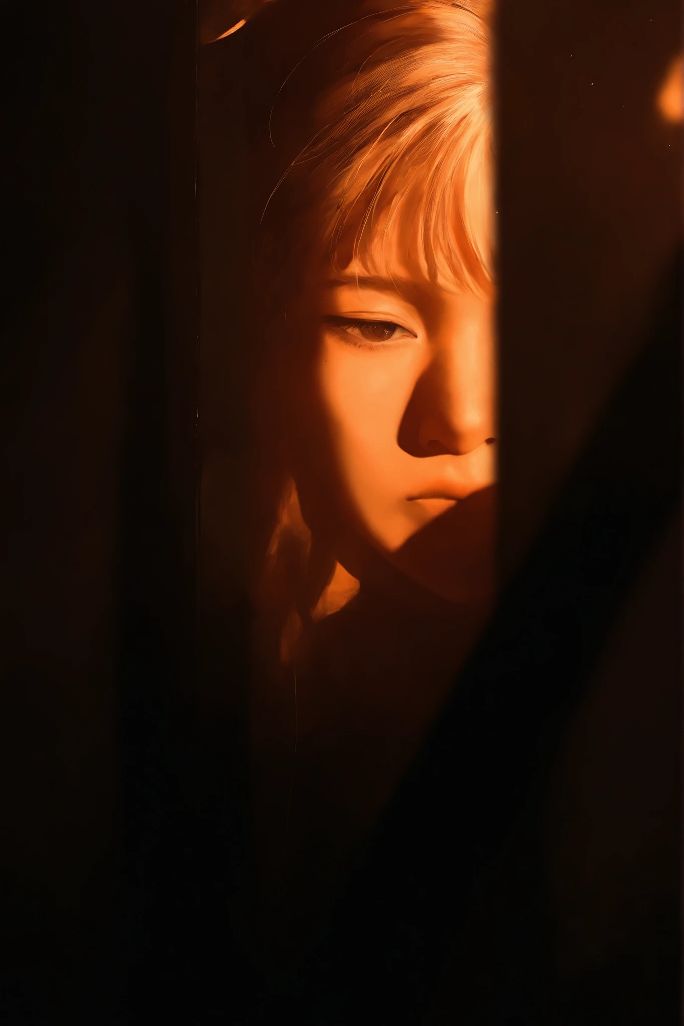 ((masterpiece,best quality)),1 girl , expressionless ,Five mouths_This is,Five mouths_This is_ordinary,upper body, up-close,interior scenes,exquisite interior decoration,soft lighting,Exquisite details,Realisticstyle,4k高清,extreme hight detail,realistic material performance,Warm colors,Soft light and shadow,natural texture