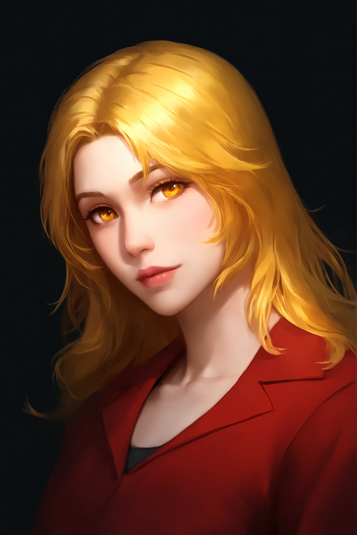 Amber golden eyes