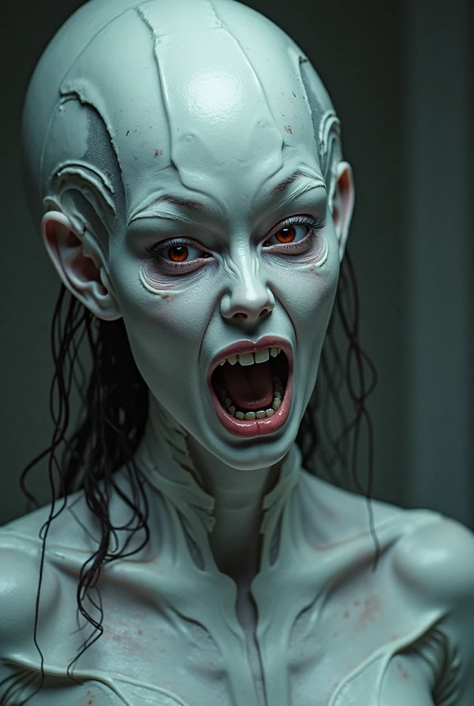 4k, UHD, sharp focus, 
[ Gwen Stefani  | Emily Addison], reptilian alien sex slave, 
ligne claire