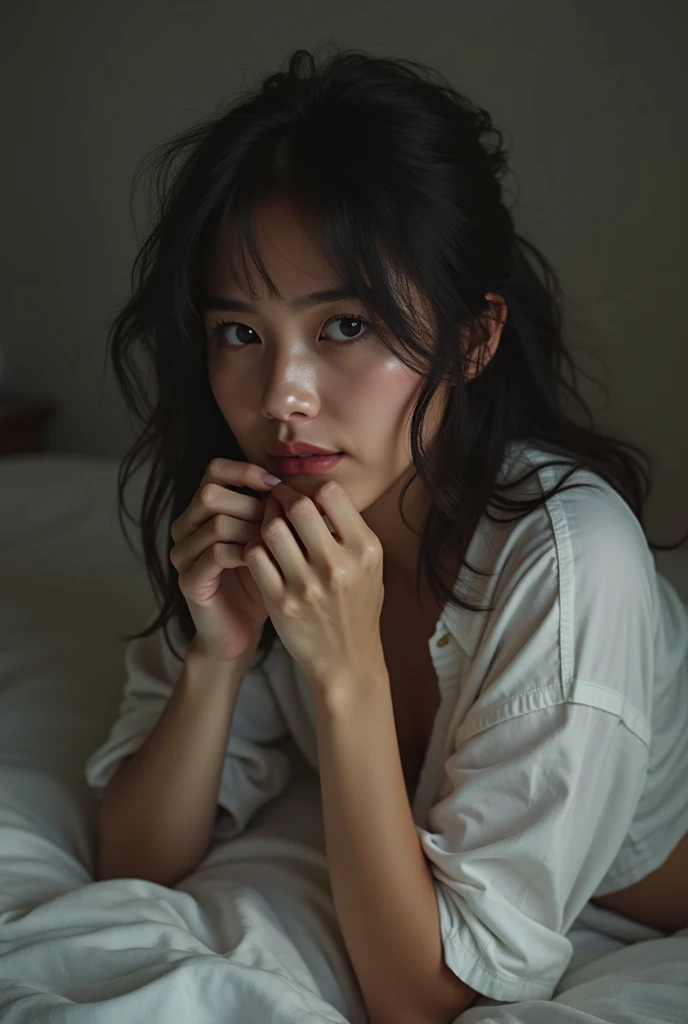 (8k, RAW photo, best quality, mastery:1.2), (realistic, photo-realistic:1.37),(Kpop idol), (aegyo sal:1),cute,professional lighting, photon mapping, radiosity, physically-based rendering , cosplay, lucy \(cyberpunk\), bob cut, mechanical parts, grey eyes, black tight suit, cyberpunk city, black pants, night, neon lights, sexy, smoke, looking at viewer,, 8k 高分辨率, 8k, CG壁纸, 现实, 清晰的背景, 中等乳房, 全身