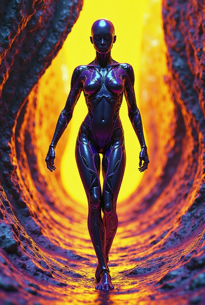 (best quality,4k,8k,highres,masterpiece:1.2),ultra-detailed,(realistic,photorealistic,photo-realistic:1.37), As the temporal displacement device whirs to life, emitting a low, ominous hum, the air around it begins to crackle with raw energy. Blue tendrils of electricity snake and writhe, converging at the center of the swirling vortex that forms within the machine.
With a deafening roar, the vortex erupts into a blinding cascade of light, illuminating the dimly lit laboratory with its brilliance. The room trembles as the very fabric of space-time is torn asunder, creating a rift between the present and the distant future.
From within the heart of the tempest emerges the silhouette of a woman, her form obscured by the swirling maelstrom of energy that surrounds her. As she steps forward, the air ripples and distorts, warping the very reality around her with each stride.
With a final surge of power, the rift snaps shut behind her, leaving the woman standing alone in the midst of the laboratory. Her metallic frame gleams with an otherworldly sheen, her features a mask of cold and calculated determination.
As she surveys her new surroundings with a piercing gaze, the world around her seems to hold its breath, anticipating the chaos and destruction that is sure to follow in her wake. She is a harbinger of doom, a weapon forged in the crucible of a future ravaged by war and despair.
And as the echoes of her arrival fade into the silence of the laboratory, the woman takes a single step forward, her mission clear and her resolve unwavering. The future may be uncertain, but one thing is certain: nothing will stand in her way. (the most beautiful face in the world:1.4), (beautiful lips:1.5), (super detailed purple eyes:1.4), (NSFW:1.4), (no mask:1.4)