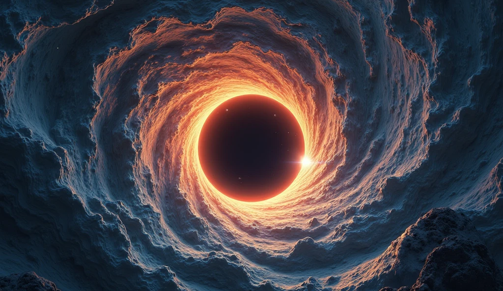 ((Foto RAW), absurdo, (absurd resolution)), obra-prima, Best Quality, (extremely detailed CG Unity 8k wallpaper), (best illustration), (best shade), Realistic lighting, fin ears, Van Gog floating in space in front of a black hole, universo, wide view