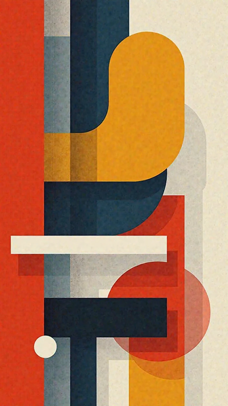 lean, sharp lines, bold architecture-inspired shapes, harmonious balance between form and function. Large pure color blocks in primary tones (red, blue, yellow) with touches of black and white. Abstract compositions featuring overlapping rectangles, circles, and triangles arranged with mathematical precision. Minimalist background, high contrast, precise alignment, and a futuristic twist — blending constructivist energy with contemporary digital design. Ultra crisp, vector-art style, 4K resolution