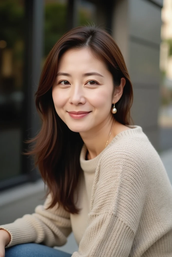 Mature Japanese woman, 48 years old, ultra realistic, hig…