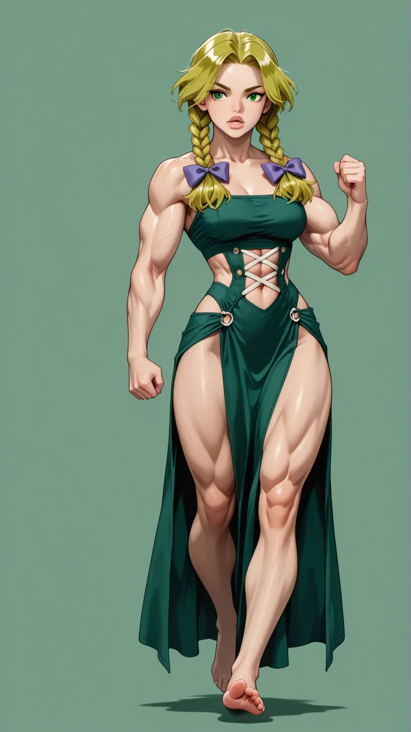 4K,masterpiece,best quality,full body portrait,cartoon,Disney Style,vibrant colors,flat colors,1girl,muscular female,fit,highly detailed gorgeous face,tall,(large breasts:1.2),red hair,pixie cut,abs,seductive smile,highly detailed eyes,freckles,sleeveless dress,confident,
solid background,simple background,white background,<lora:wsma1985>,<lyco:fitgirl_4> fit,<lora:Cutouts-V1:1>,