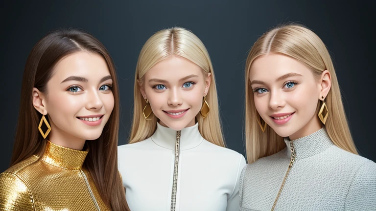 Bauhaus Geometric Art、Bauhaus Geometric Designs、platinum blonde hairの若い白人美女2人、Standing Apart in Front of a Geometric Background Wall Pattern、big blue eyes、Two Blonde Beauties with Big Blue Eyes Open and Smiling、seductive expression、Two young and beautiful 18-year-old blonde beauties standing apart、Bauhaus background、smile、Gorgeous Gold Geometric Earrings、Gorgeous Gold Geometric Necklace、An 18 Year Old Wealthy White Beauty in a Long Sleeve Geometric Bauhaus Suit、Beautiful, Young and Beautiful White Women with Gorgeous Faces 2 People laugh,high neck with collar zipper closed to neck、Black High Neck Geometric Design、A high-neck black geometric protector that completely covers her entire body Attached、 gorgeous faces near royal castlesの若くて美しい白人美女2人が笑う、18 year old blonde beauty opens her mouth and laughs、An 18-year-old white beauty staring at the geometric Bauhaus design、 gorgeous faces near royal castles、Face like a French doll、 Beautiful French Woman 、smile、上品なsmile,、realistic textured skin、Business Ads、Geometric Photo Shoot、 Geometric Blue Nail Polish、platinum blonde hair、Twin Blonde Beauties、Blue Eyes Are Moisturizing、laughs happily、Captivating blue eyes、16k,UHD,High Quality、幾何学的Business Ads、Geometric Ad Photo Shoot、real photo、focus on 2 beautiful blonde girls in the frame, Taken from a Distance 、 shoot away、full body shot