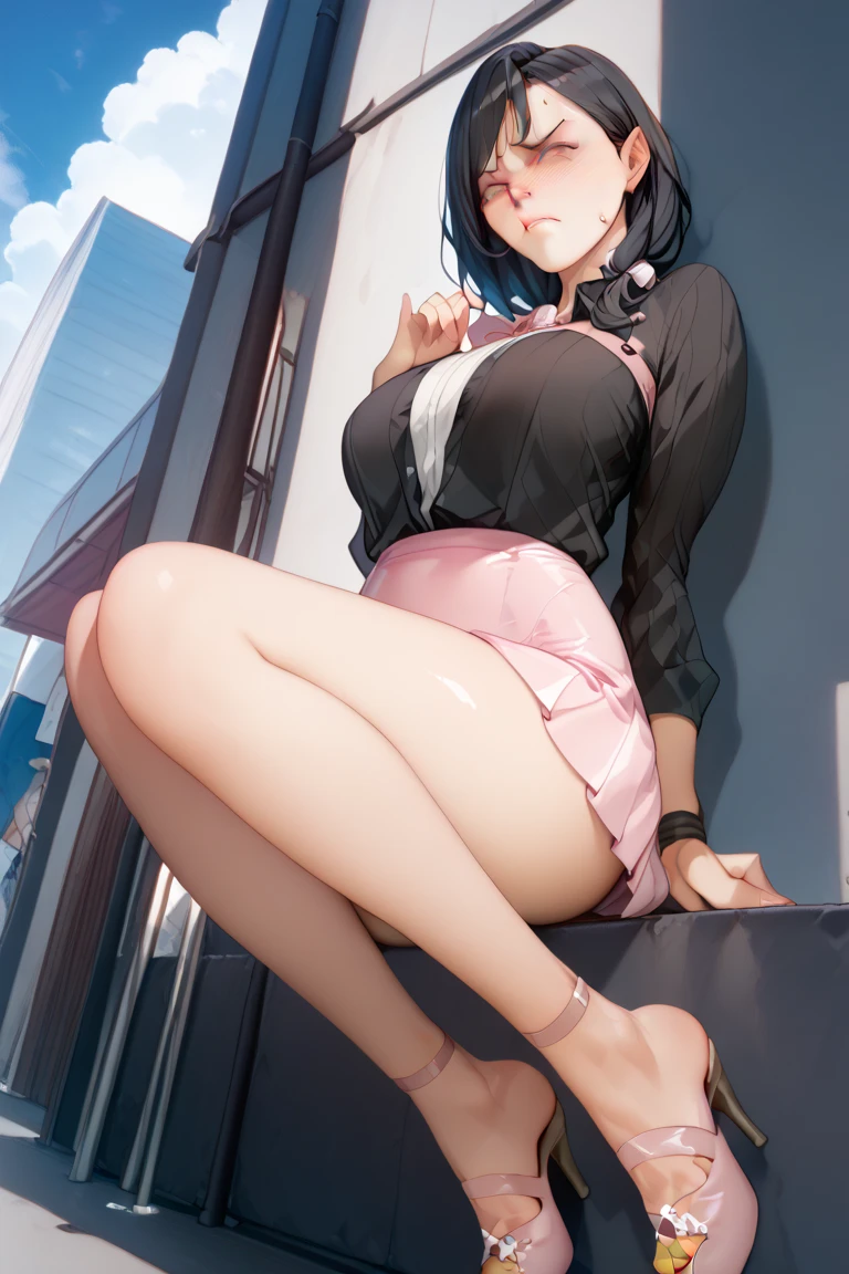 (Best quality)), ((masterpiece)), (detailed:1.4), 3D, an image of a beautiful cyberpunk female,HDR (High Dynamic Range),Ray Tracing,NVIDIA RTX,Super-Resolution,Unreal 5,Subsurface scattering,PBR Texturing,Post-processing,Anisotropic Filtering,Depth-of-field,Maximum clarity and sharpness,Multi-layered textures,Albeo and Specular maps,Surface shading,Accurate simulation of light-material interaction,Perfect proportions,Octane Render,Two-ton lighting,Wide aperture,Low ISO,White balance,Rule of thirds,8K RAW,long braid on one side,wet panties,Take the floral panties,white panties,can saw a trace on my underwear vagina,Pink floral panties,two leg only, panties is very wet,The panties are so sheer you can see the pussy,(idle),Spread legs,can see the pussy from panties,black stockings,black garter belt,zoom in pussy,very huge breasts,Breasts as big as watermelons,tight legs,big labia majora pussy,Put hand on the genital area where you are wearing underwear,two women,big tits,There was another woman who was naked Another woman was wearing white lingerie with a floral pattern,very big breasts,big clitoris female genitalia, sci-fi shirt,pubic hair,There is a small tattoo above the genitals