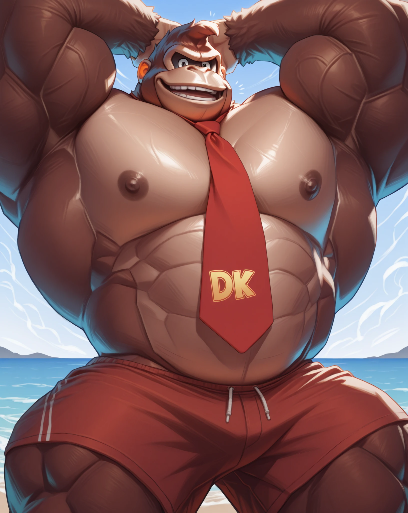 ((best quality)), ((masterpiece)), (detailed), male furry with a big vore belly burping, pool, cum puddle, crotch bulge, stomach bulges, sticky cum, cum everywhere, burp cloud, blushing, cumming, spit bubbles, drooling, cum strings, shorts filled with cum, cum bulge in shorts