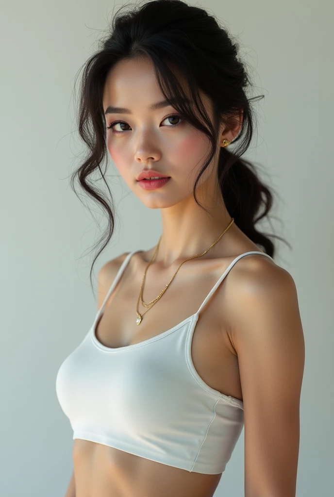 Tank top、very beautiful nipples:5.0、 groin and armpits 、Open your thighs in an M shape、open your legs wide、ultra high resolution、masterpiece、highest quality、 highly detailed face、detailed eyes、very complicated、perfect shiny shiny skin、perfect lighting、detailed lighting、Dramatic shadow masterpiece、Highest image quality:1.2、((beautiful young woman))、transparent skin:1.2、{smile}、(cute)、Depth of the bounds written、Tits sharp focus:3.0、Finely detailed