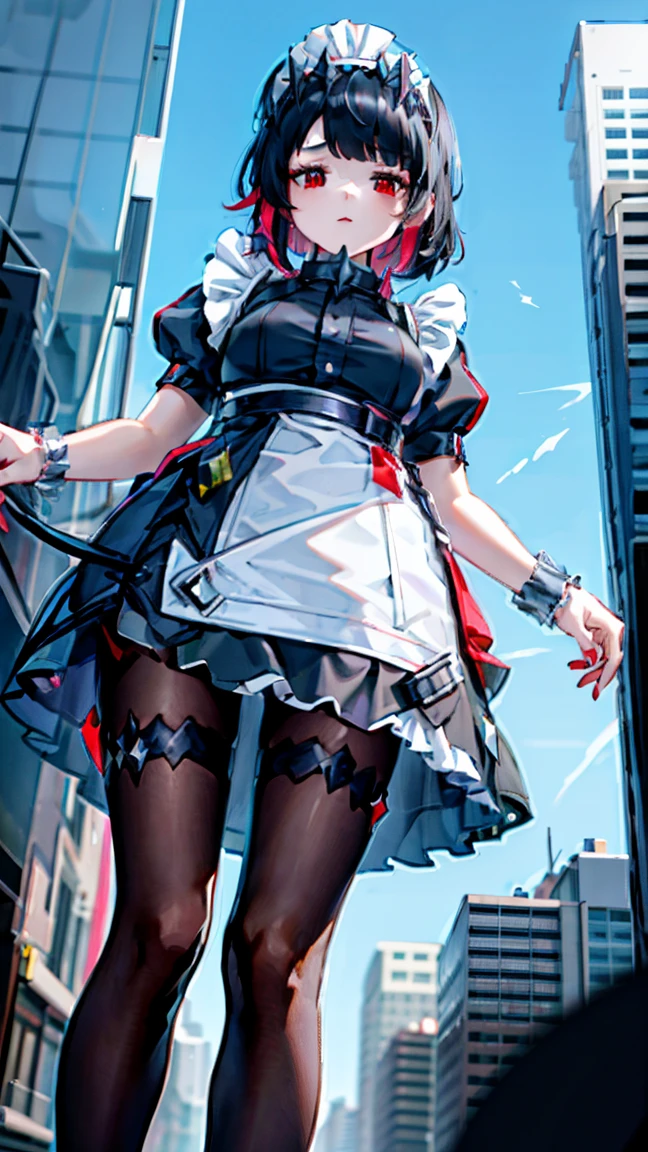 ((full body)),Teenage Girls in Anime, Blue and grey metal armor, Blue hand and thigh accessories, Short dark blue-gray hair, hair accessory, Grey Eyes, Silver earrings, nose, Curious, Healthy Skin, Very dirty, head, shoulder, Small box, arms, Have a map, Narrow waist, feet, Medium thighs, Has black robotic legs, cute, Bright colors on the shirt, Futuristic marble white palace, Shining light in the sky, Stand next to a wall, Cinematic Light, High resolution, Highest quality, Super detailed, Detailed face, (Detailed eyes), Highest quality, Super detailed, masterpiece, (Detailed face), Beautiful face, feetを見せて, short hair