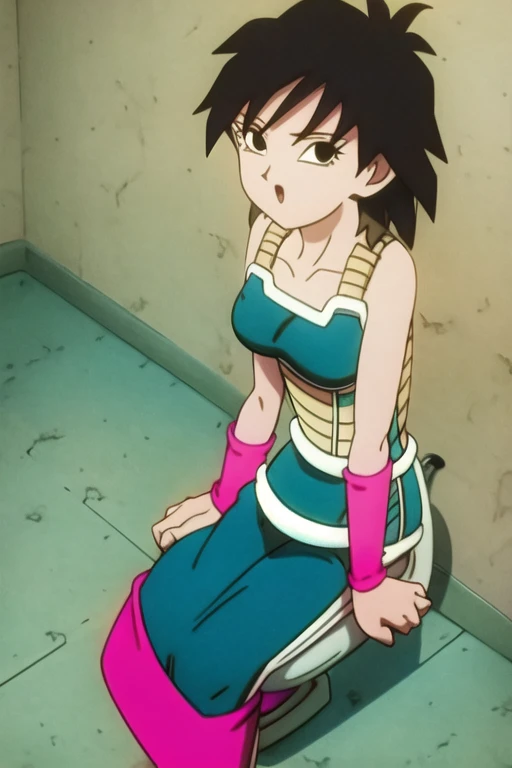 chi-chi, selfie, pussy, smartphone, legs apart, legs up, bangs, black hair, sidelocks, hair bun, black eyes, single hair, chinese clothes, on the floor, front view
