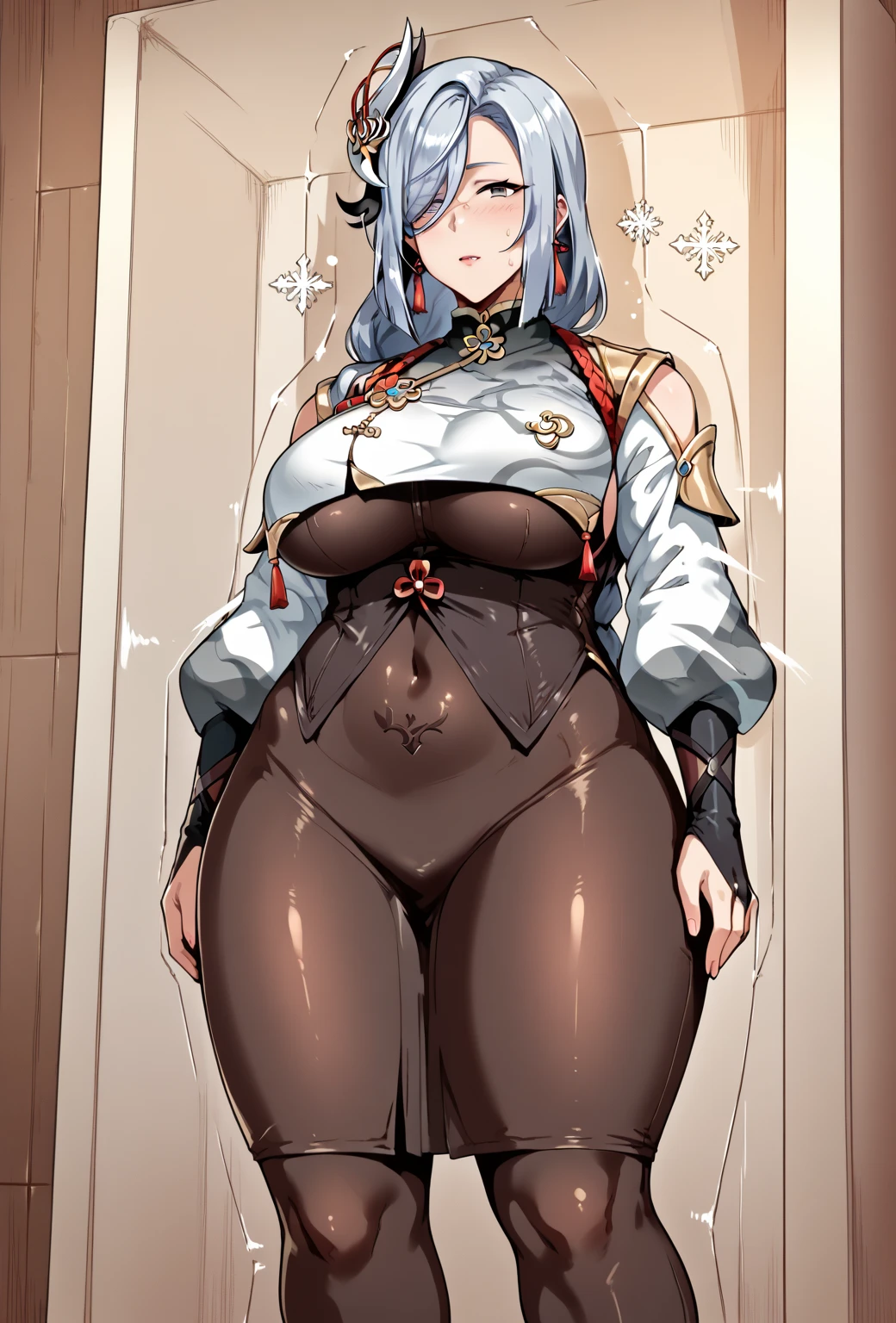 girls bedroom: 1.3), (cabin:1.1), (medieval bedroom: 1.4), (yuri:1.5), looking at another, (2girls:1.7), (giantess:1.2), (height_difference:2), (size_difference:1.7), (she is towering over her: 1.3), (giantess:1.1), she is much taller than her, a giantess next to a girl, a giantess looking down at a girl, a giantess, (tall woman:1.4), (adult woman: 1.2), large breasts, navel, panties, happy, (very tall: 1.1), armor, gambeson, shoulderplates, from below, girl next to a giantess, woman, tiny breasts, armor, gambeson, shoulderplates, naked, long hair, embarrassed, scared, poor clothing, dirty clothing, (long_hair:1.3), big breasts, sweaty, village background, bare skin, underboob, catgirl, they love each other,