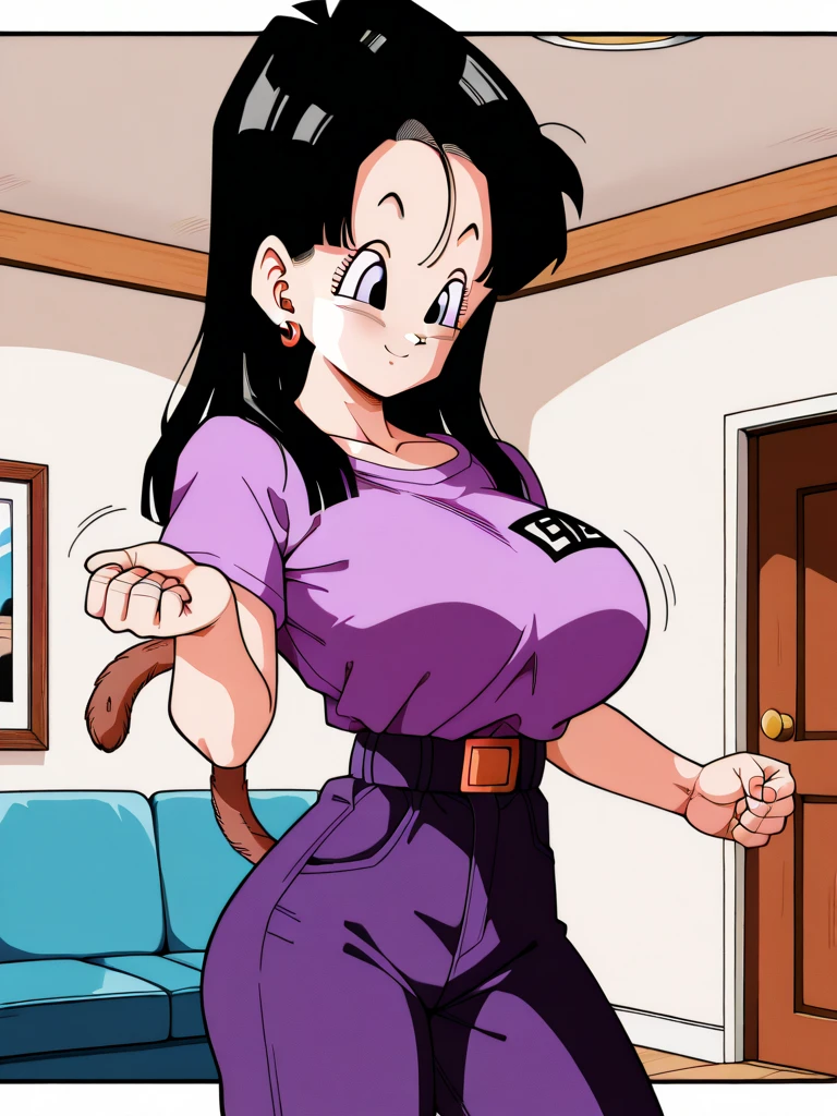 (highly detailed), high quality, masterpiece, (((beautiful))), (((full shot, back side view))), (((Seripa))), (((dragon ball z))), (((mallow strife art)), saiyan, saiyan tail, monkey tail, athletic female, (((5 fingers))), (((5 toes))), big butt, large ass, purple nails, purple pupils, purple lipstick, eyelashes, eyeliner, black hair, (((light skin))), (((black eyebrowns))), (((thin eyebrowns))), big pupil, short hair, spiky hair, bubble ass, busty, butt, (((purple highleg leotard))), (((saiyan armor))), cleavage, barefoot, (((feet detail))), fingers, genital outline, grabbing own ass, holding ass, (one hand on ass), humanoid feet, humanoid hands, (((horny face))), in love to the viewer, large bum, looking at viewer, nails, partially visible vulva, (((protective mother countenance))), pose, standing, sensual eye, bedroom eyes, sensual body, smile, soles, (((soft soles))), (((meaty soles))), arched soles, tiptoes, feet blush, (((sole blush))), solo, sheap space, lying up, feet up, thick thighs, thighs together, toes, (((voluptuous))), high thighs, high hips, wide hips, curvy figure, curvaceous, absurd res, hi res, signature, in a spaceship next to a large window space